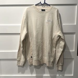 Cream 100 Thieves Crewneck sweatshirt with light abstract print